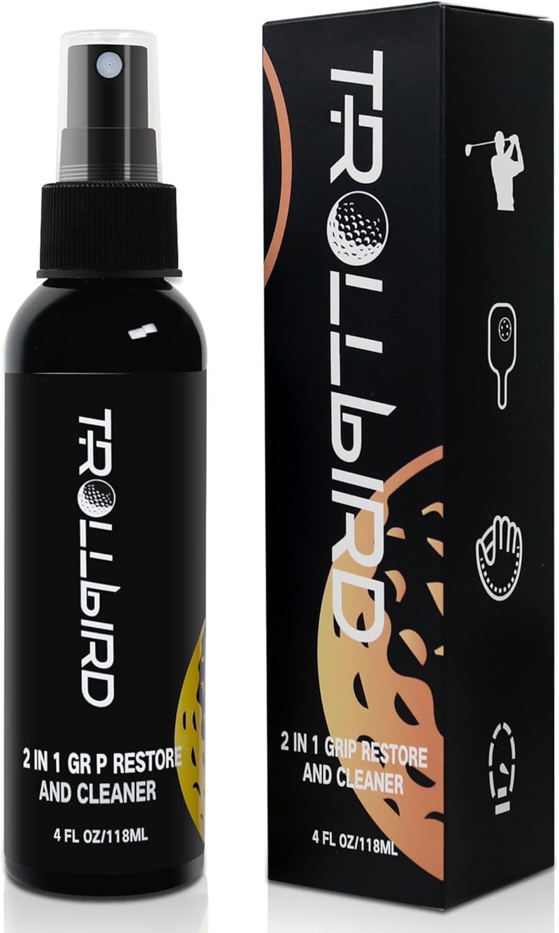 TROLLBIRD 2 in 1 Grip Restore and Cleaner for Golf, Tennis, Pickleball, Football, Baseball, Basketball, Soccer, Volleyball - Removes Dirt and Oil,Improving Sports Shoe Grip Performance Enhancer - Image 1